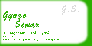 gyozo simar business card